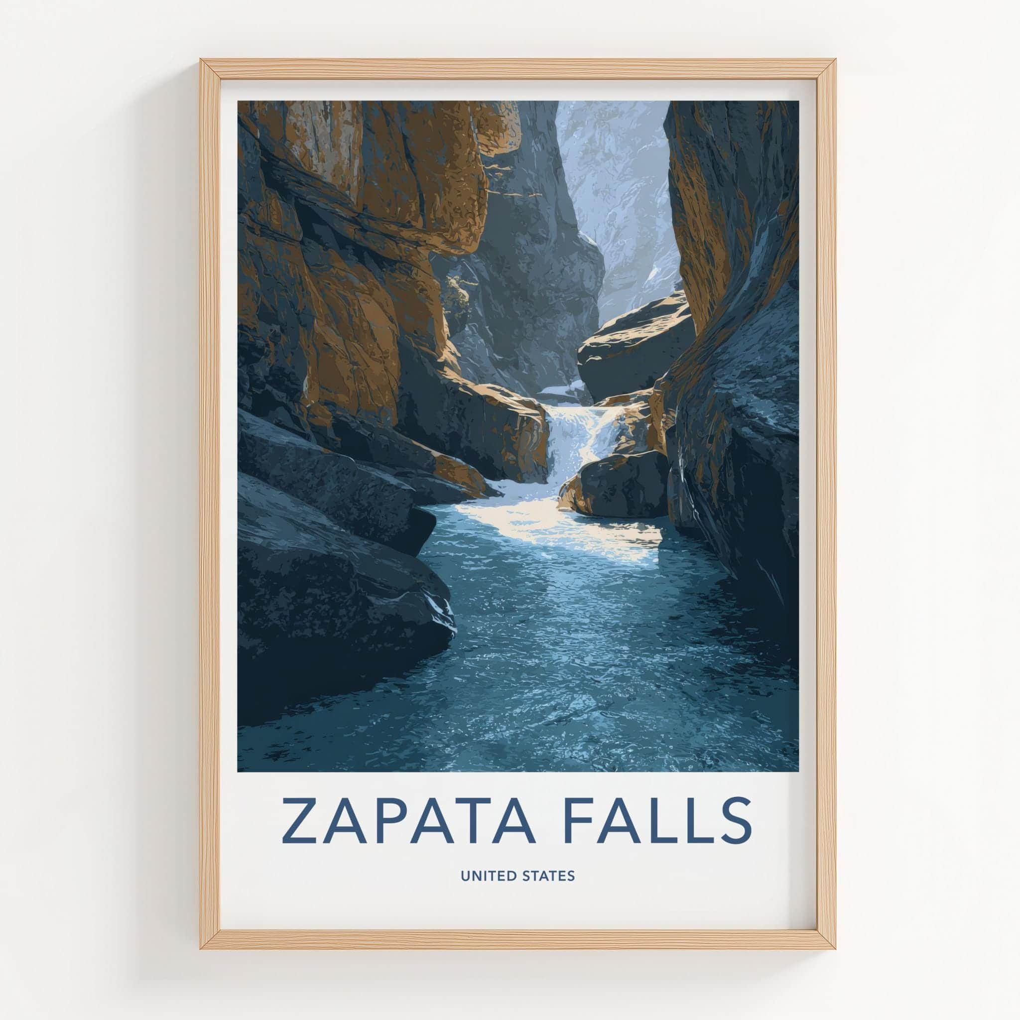 Zapata Falls Poster - Colorado Wall Art - Canyon Rocky Waterfall Home Decor