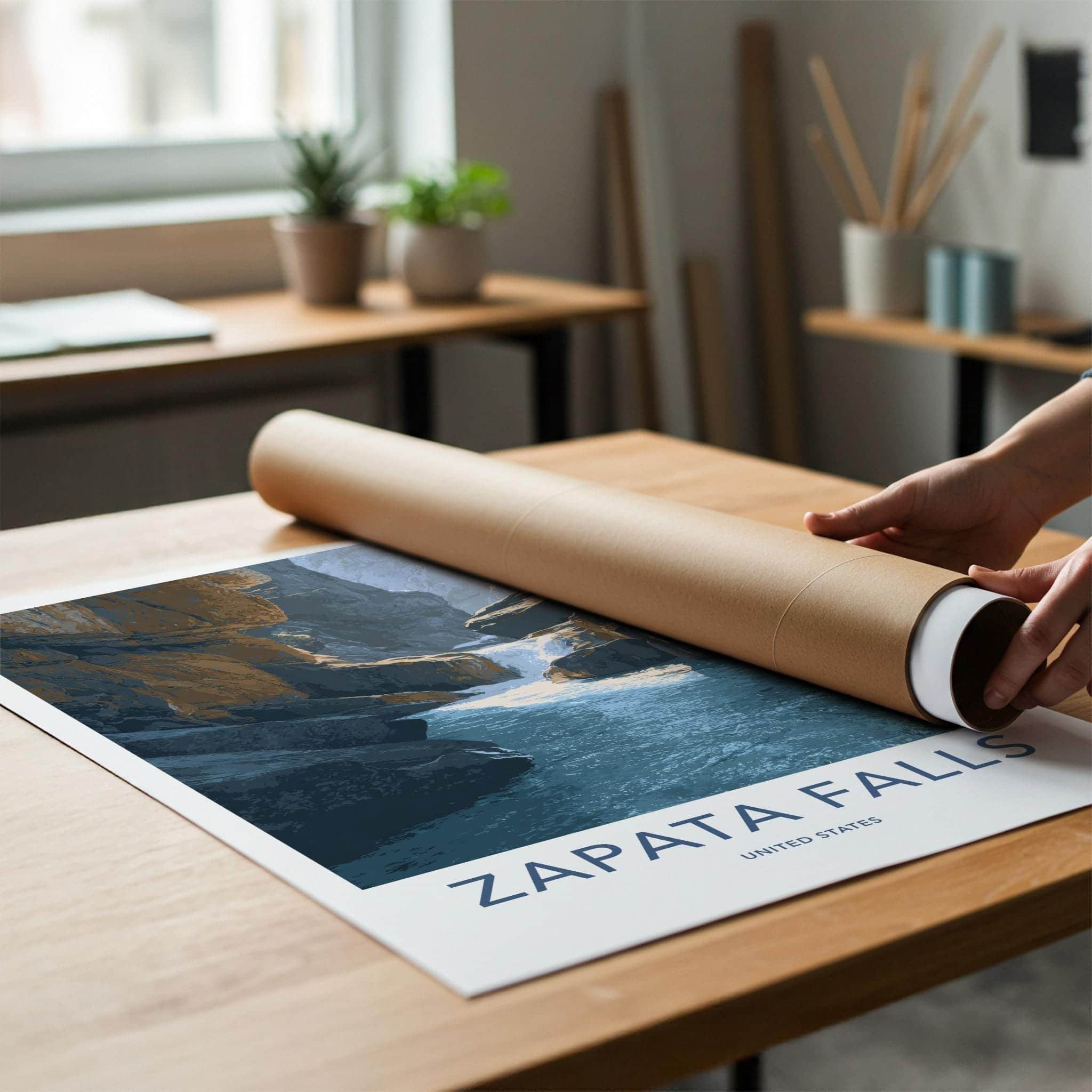 Zapata Falls Poster - Colorado Wall Art - Canyon Rocky Waterfall Home Decor