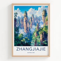 Zhangjiajie National Park Poster - Scenic Mountain Art With Sandstone