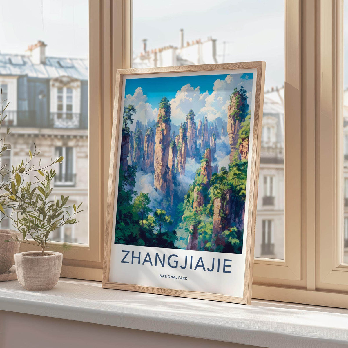 Zhangjiajie National Park Poster - Scenic Mountain Art With Sandstone