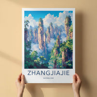 Zhangjiajie National Park Poster - Scenic Mountain Art With Sandstone