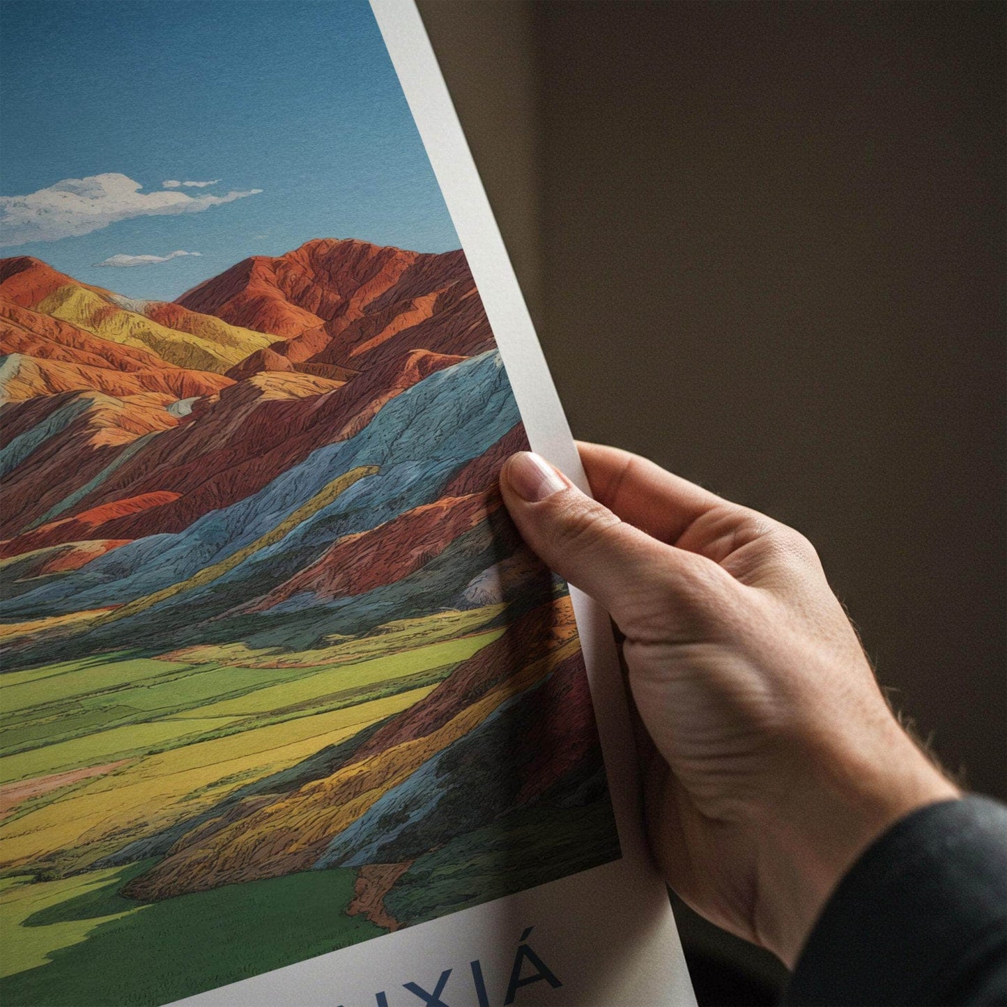 Zhangye Danxia Poster - China Travel Art - Vibrant Mountain Landscape Home Decor