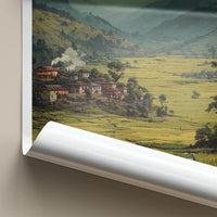 Ziro Valley Poster - India Travel Art - Arunachal Pradesh Lush Valley Sunset Home Decor