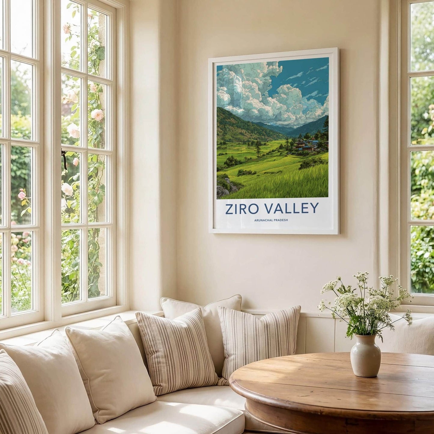 Ziro Valley Poster - India Wall Art - Arunachal Pradesh Green Valley View Gift