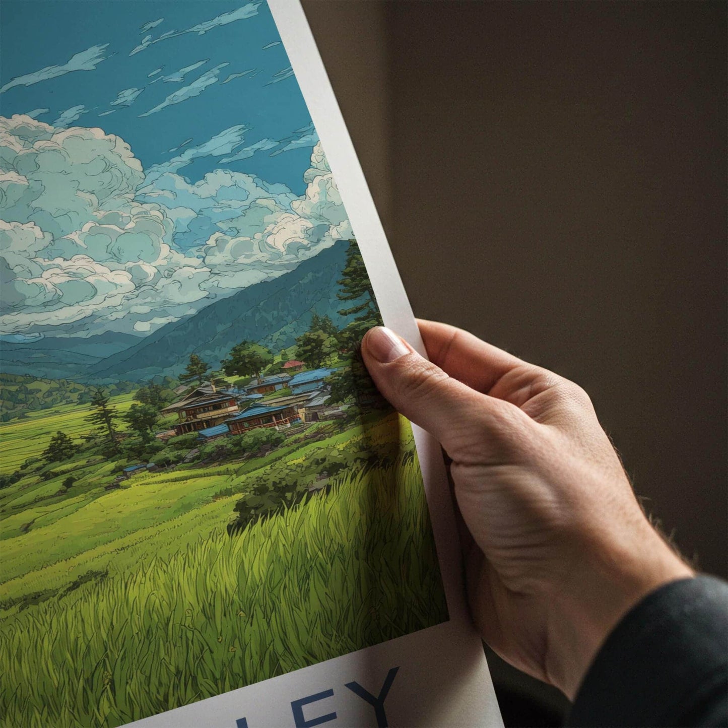 Ziro Valley Poster - India Wall Art - Arunachal Pradesh Green Valley View Gift