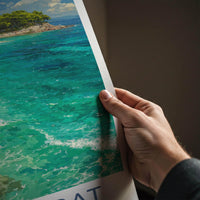 Zlatni Rat Poster - Croatia Travel Art - Pine Tree Cove Home Decor