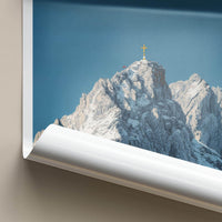 Zugspitze Poster - Germany Travel Art - Golden Summit Cross Wall Decor