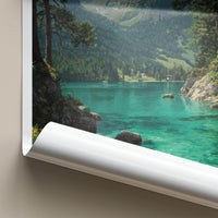 Zugspitze Poster - Germany Wall Art - Clear Lake Mountains Home Decor