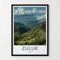 Zuluk Poster - India Travel Art - Sikkim Green Mountain Vista Home Decor